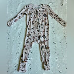 Charming Christmas Print Footie